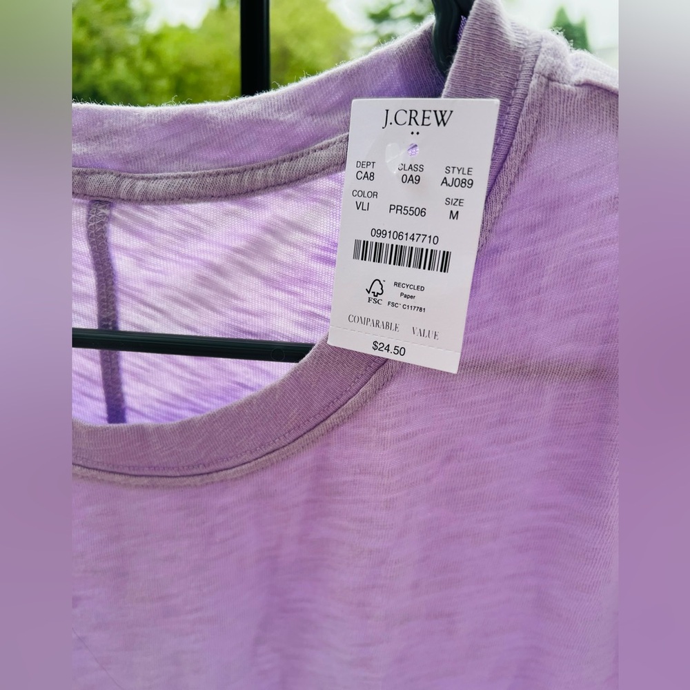 J. Crew Purple Short Sleeve T-Shirt